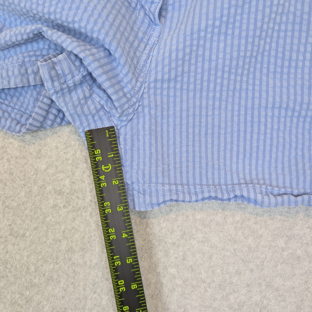 Vineyard Vines Seersucker Shorts Women's 10 Blue 3.5" Stripe Every Day Stretch - Picture 6 of 9